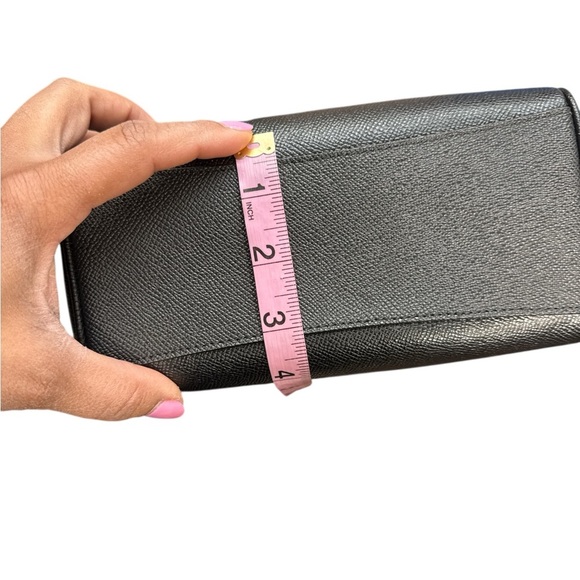 Coach Black Pebbled Leather Crossbody Bag Silver Hardware Adjustable Strap - Picture 10 of 10